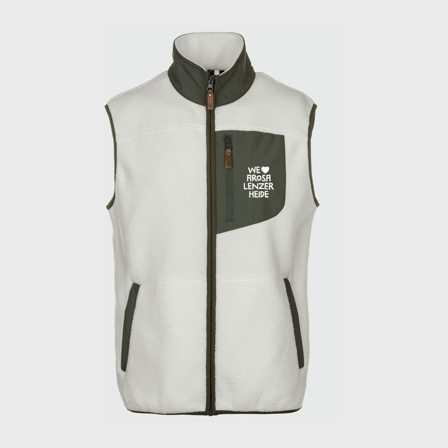 Fleece-Gilet – Herren in Arctic Wolf