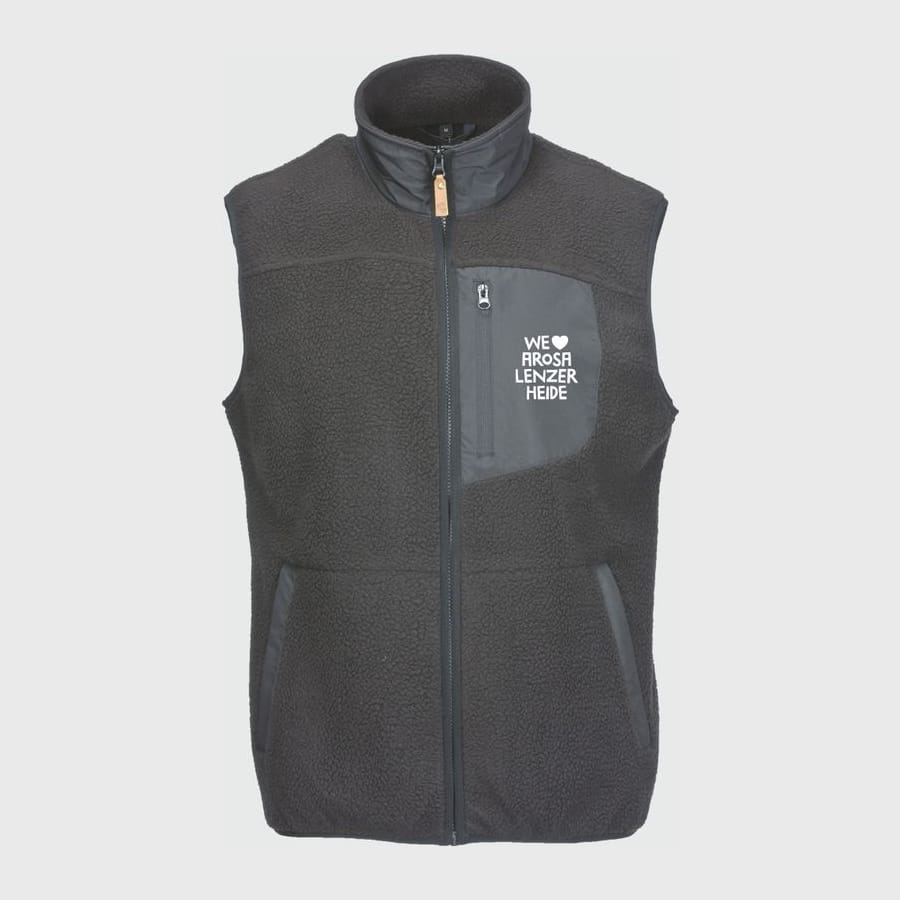 Fleece-Gilet – Herren in Black